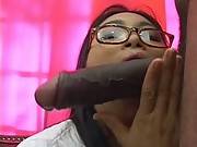 Mika Tan loves having black cocks in her pussy because they usually come in big packages. She fulfills her dream of going for an interracial pounding and got herself a big cock to play with. See her give it a mouthfuck and fuck it with her wet Asian